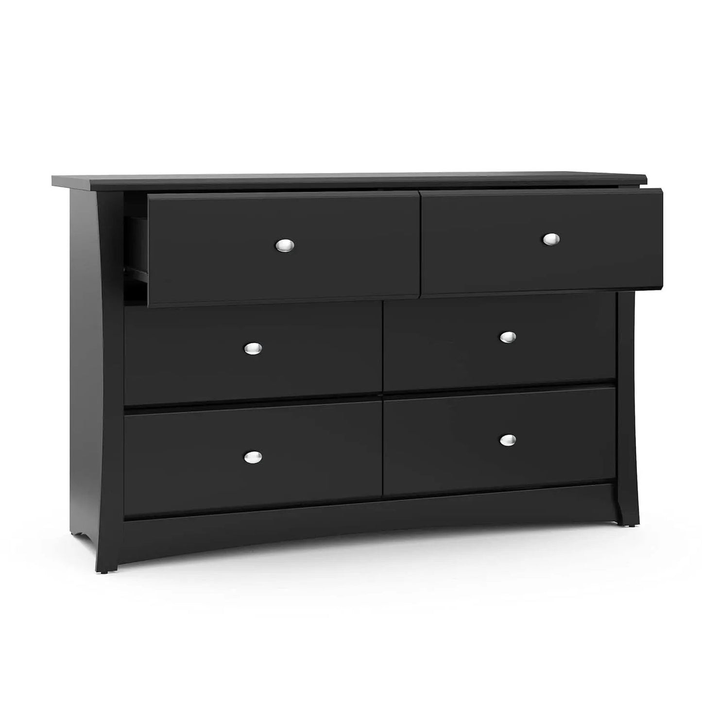 Crescent 6 Drawer Double Dresser Black GREENGUARD Gold from PriceLows™