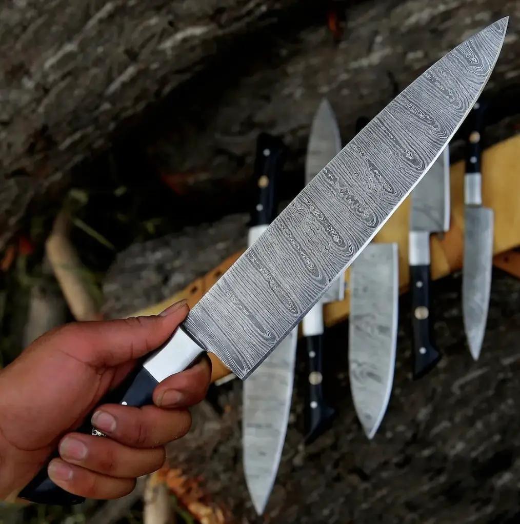 Here’s a fresh, seasonal rewrite with trending culinary keywords, SEO focus, and updated flow: 🔪 Product Title: Knife Sets for Kitchen – 13" Handmade Damascus Steel Chef Knife with Epoxy Resin Handle & Leather Sheath from PriceLows™
