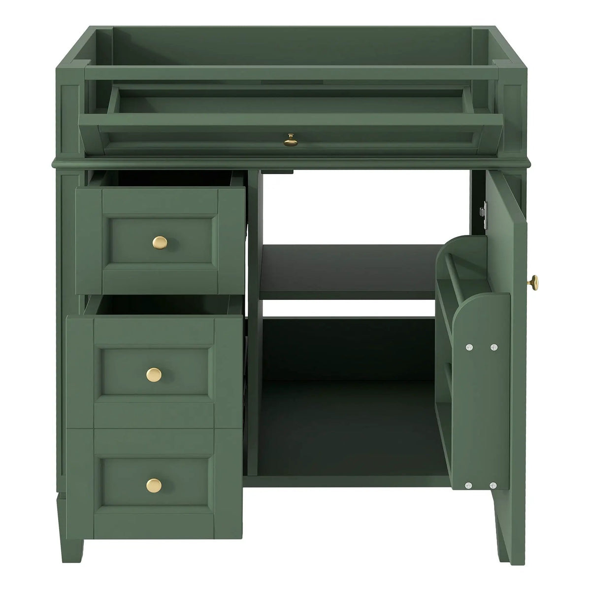 Bathroom Vanity | 3 Drawers | Blue Finish | Tip Out