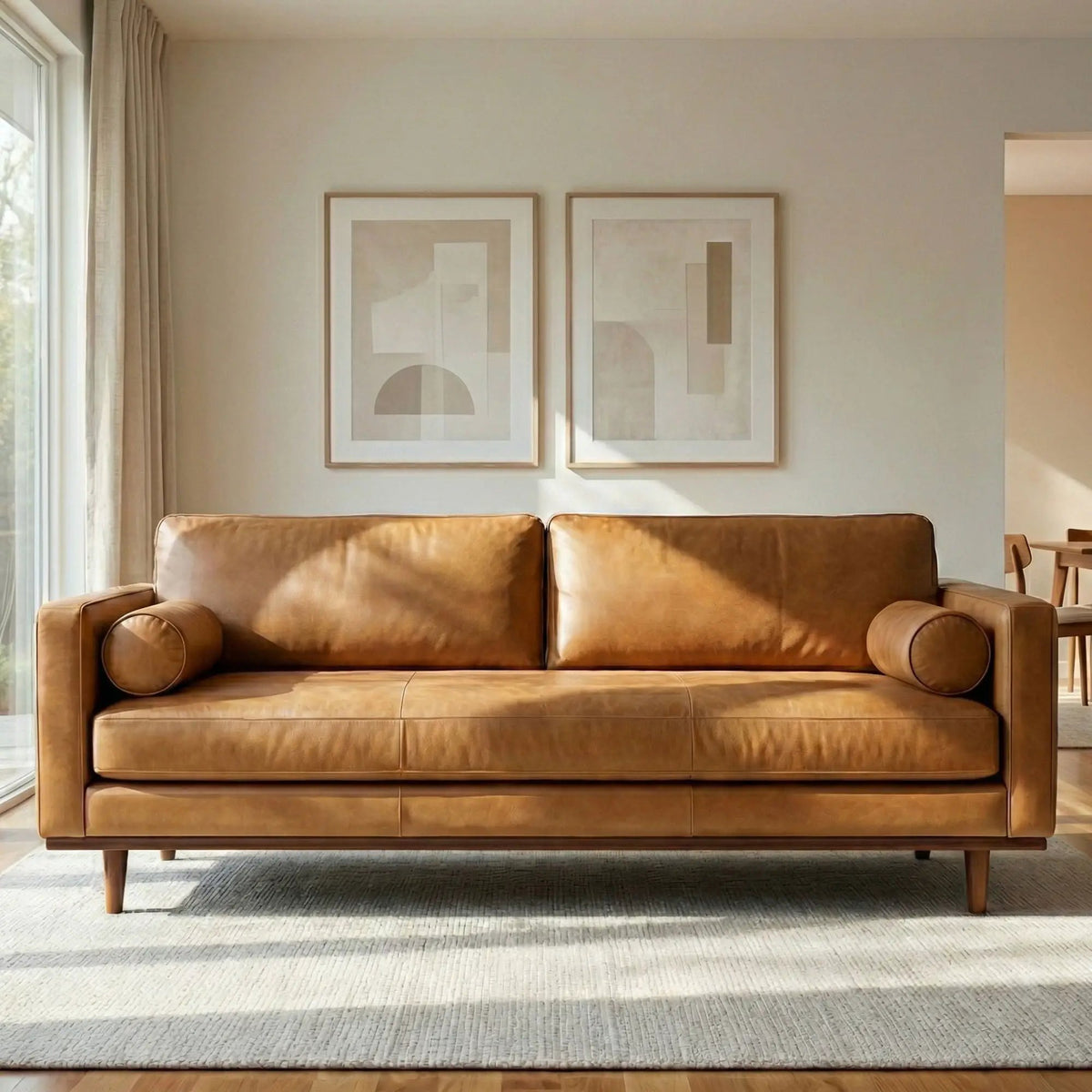 Morrison Upholstered Sofa | Recycled Blend Fabric | Single Bench Seat Cushion | 72 Inch Length