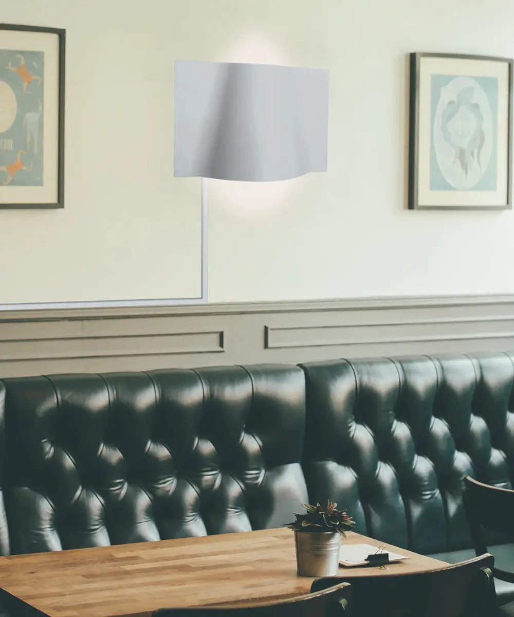 Wall Light | Curved Metal Wave | Modern LED Sconce | 16 Inch Wide