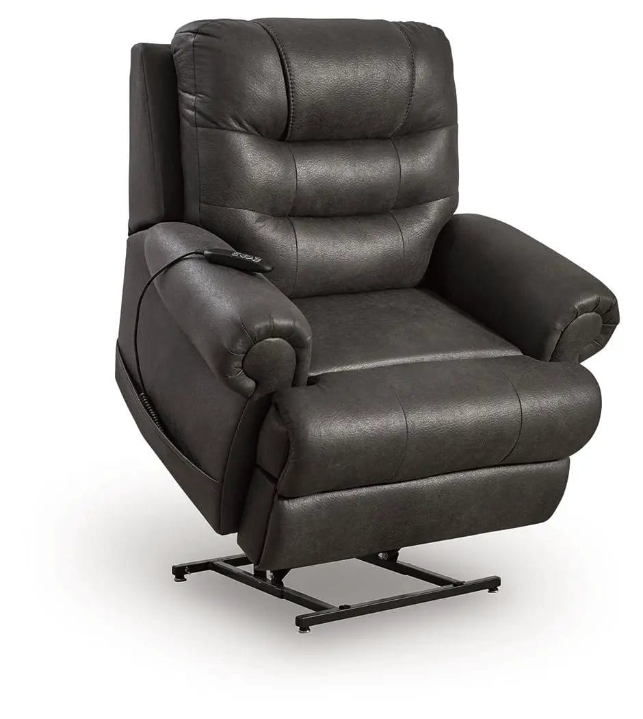 Revived and Restored Power Lift Recliner Lift Chair | 2 Pieces | Faux Leather & Steel | Living Room
