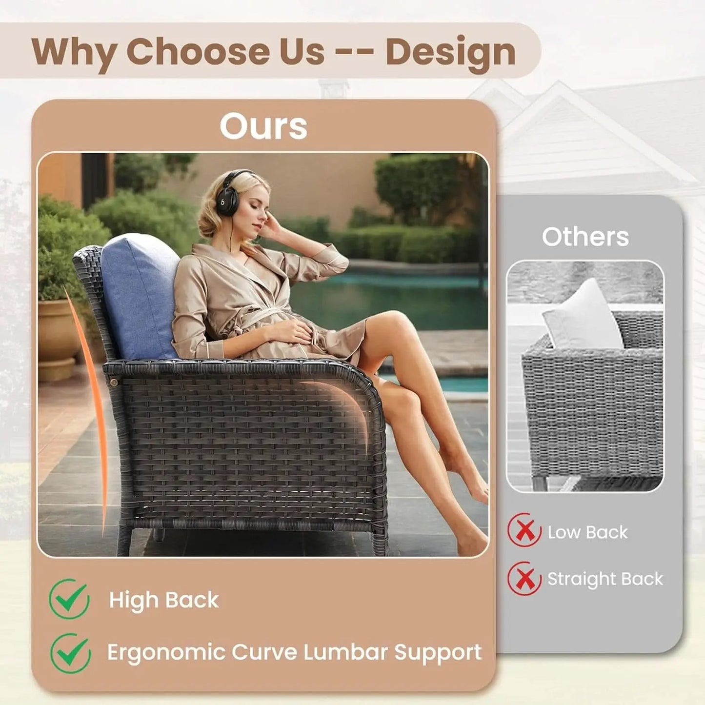 Stylish Outdoor Wicker Furniture Set with Comfortable Seating from PriceLows™