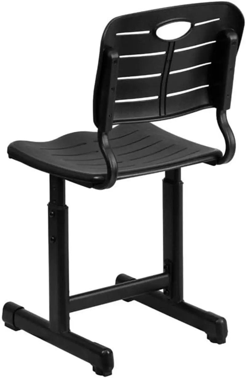 Adjustable Height Black Classroom Chair With Pedestal Frame from PriceLows™