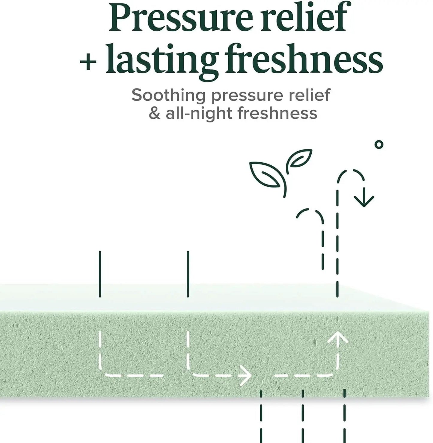 Twin Green Tea Infused Memory Foam Mattress Medium Firm from PriceLows™