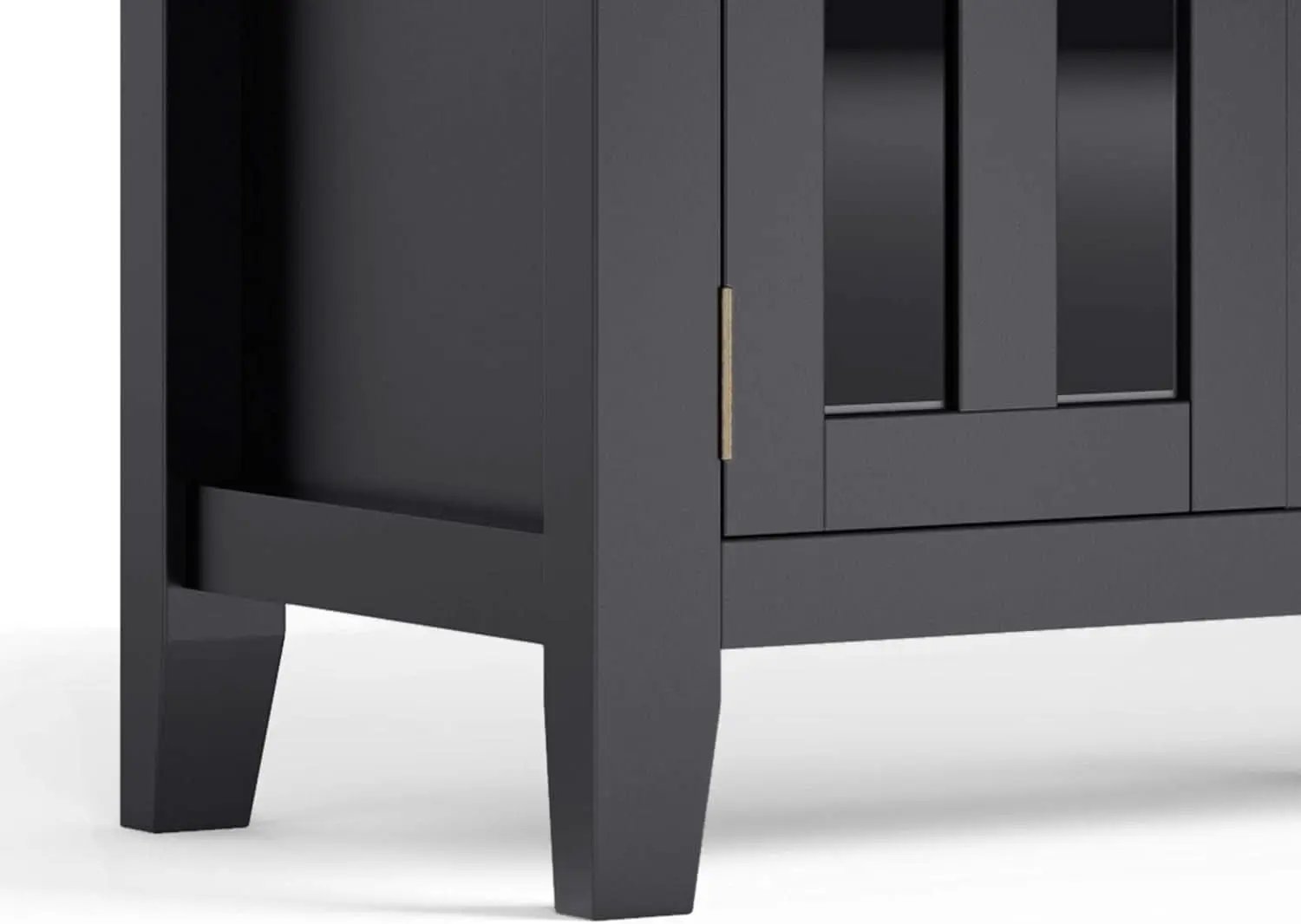 72 Inch Solid Wood TV Stand In Black For 80 Inch TVs from PriceLows™