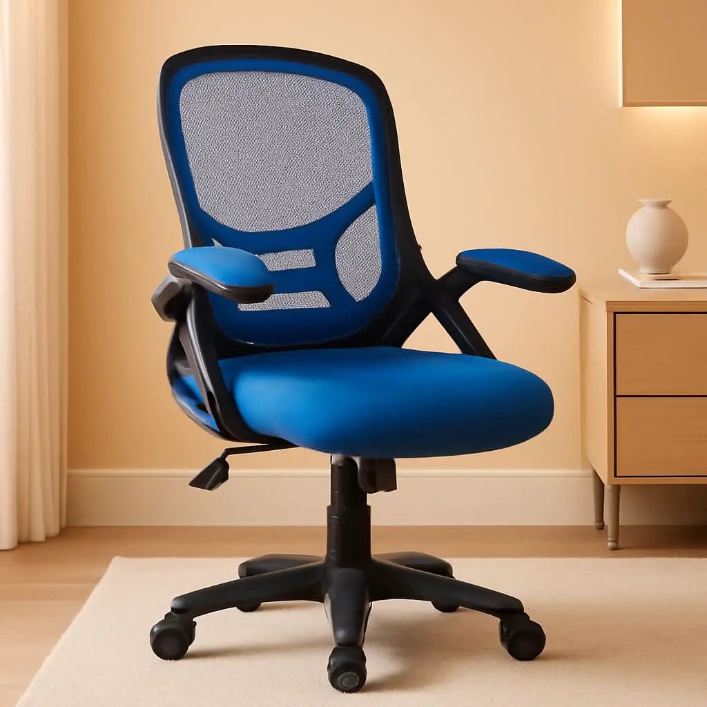 Swivel Office Chair With Lumbar Support And Flip Up Armrests from PriceLows™