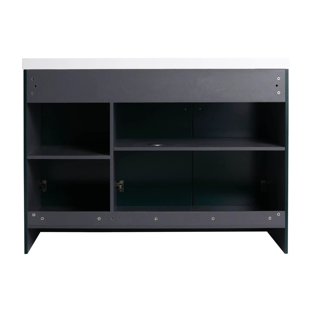 Contemporary Freestanding Bathroom Vanity With Resin Sink & Soft-Close Cabinet Doors | 7 Pieces | Stainless Steel & Plywood | Bathroom