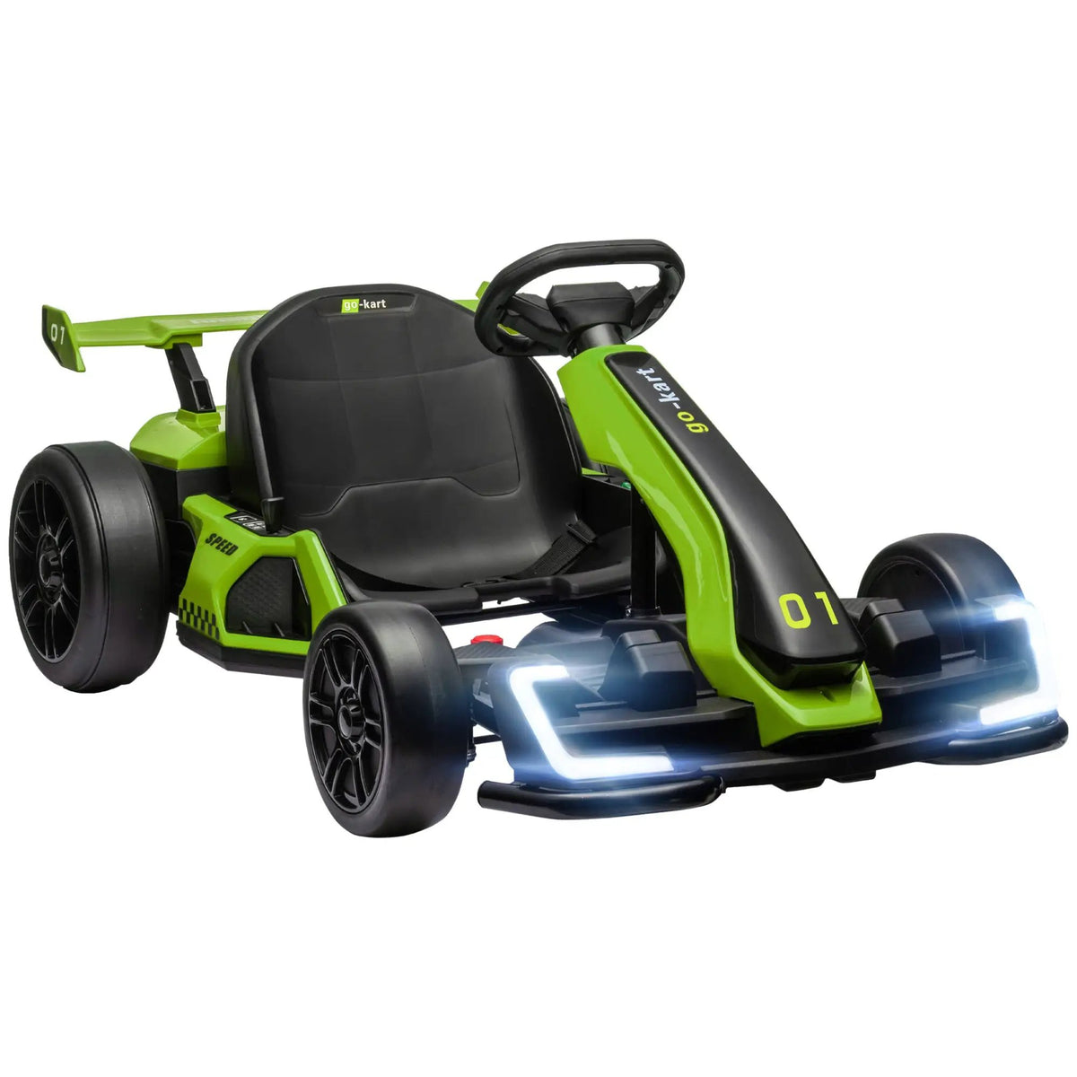 Aosom Electric Go Kart for Kids | 24V Dual Drive | 7.5 MPH | Green