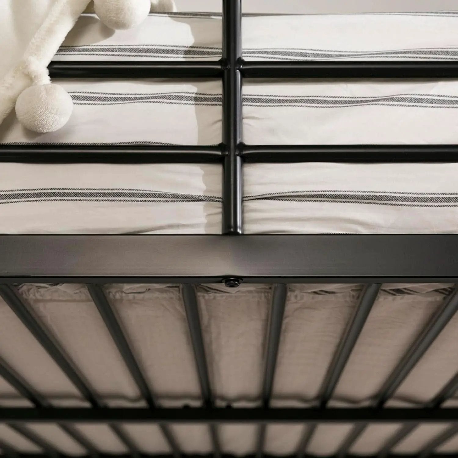 Urban Industrial Metal Double Loft Bunk Bed Full Black from PriceLows™