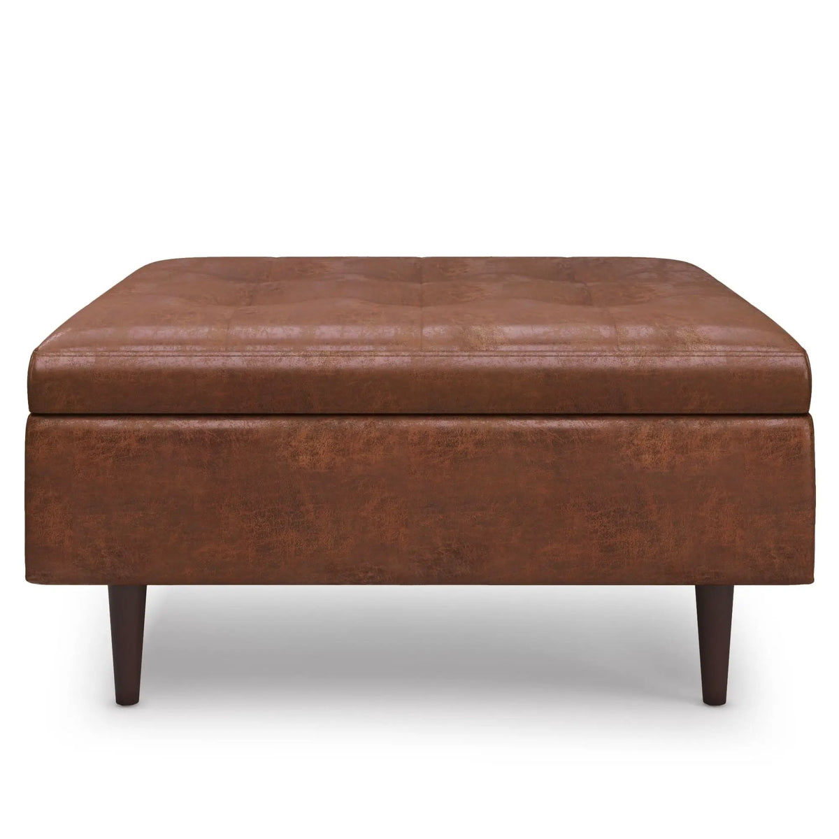 Shay Large Square Storage Ottoman | Coffee Table Design | Hydraulic Lift-Up Lid | Mid-Century Style