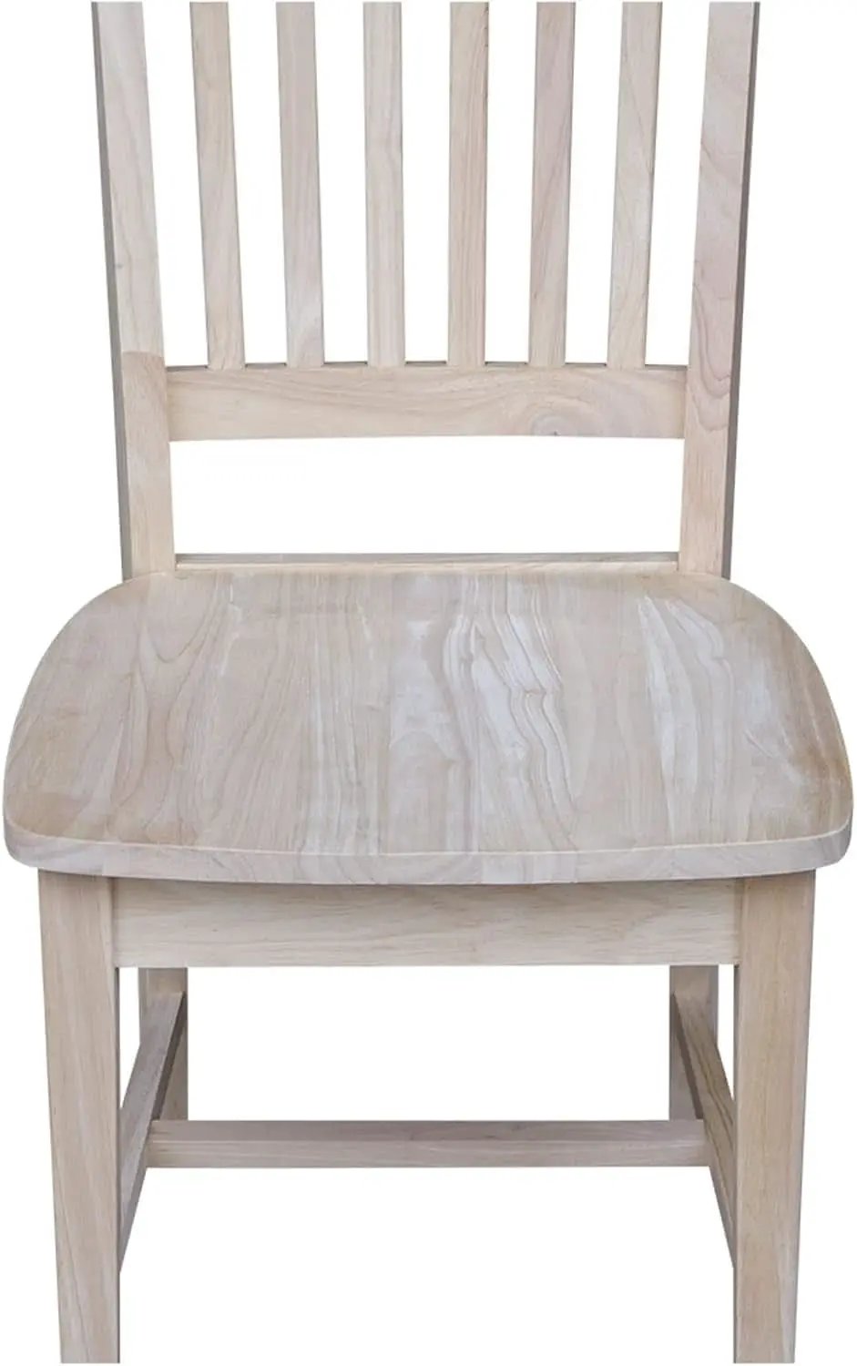 Mission Side Dining Chairs Set Of 2 Solid Parawood Unfinished 39.2 Inch Height from PriceLows™