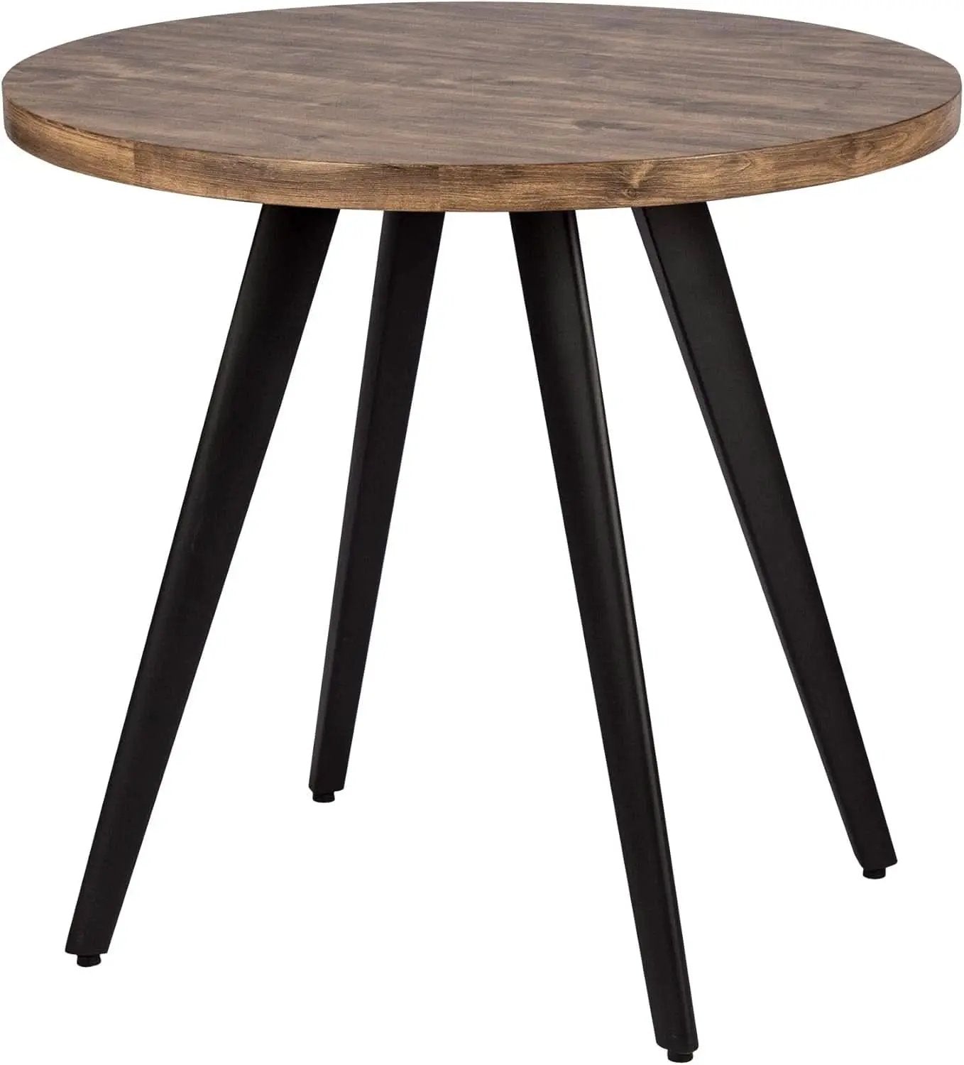 Contemporary Rustic Walnut Wood Dining Table 31.5in Round from PriceLows™