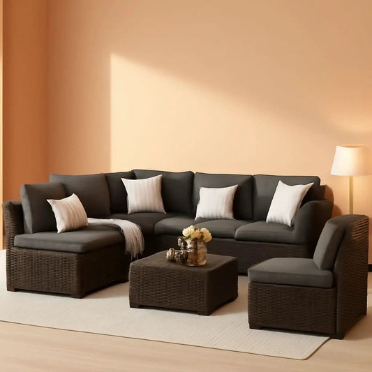 7 Piece Outdoor Sectional Patio Set With Waterproof Cover from PriceLows™