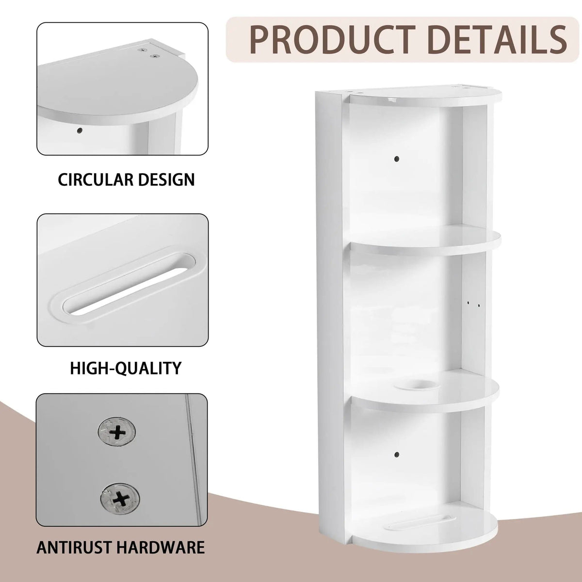Bathroom Wall Mounted Storage Rack With Float Mounting Design Wall Shelf | 2 Pieces | Plywood | Bathroom