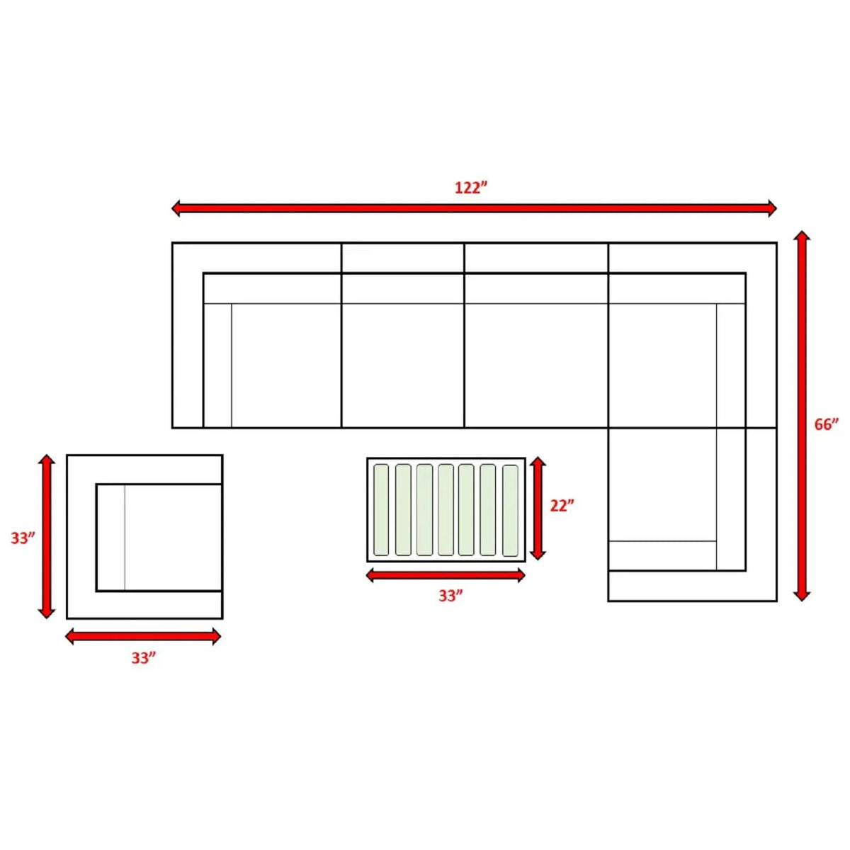 Outdoor Sectional Set | Handcrafted Wicker | Ultra-Soft Cushions | Entertainment Seating