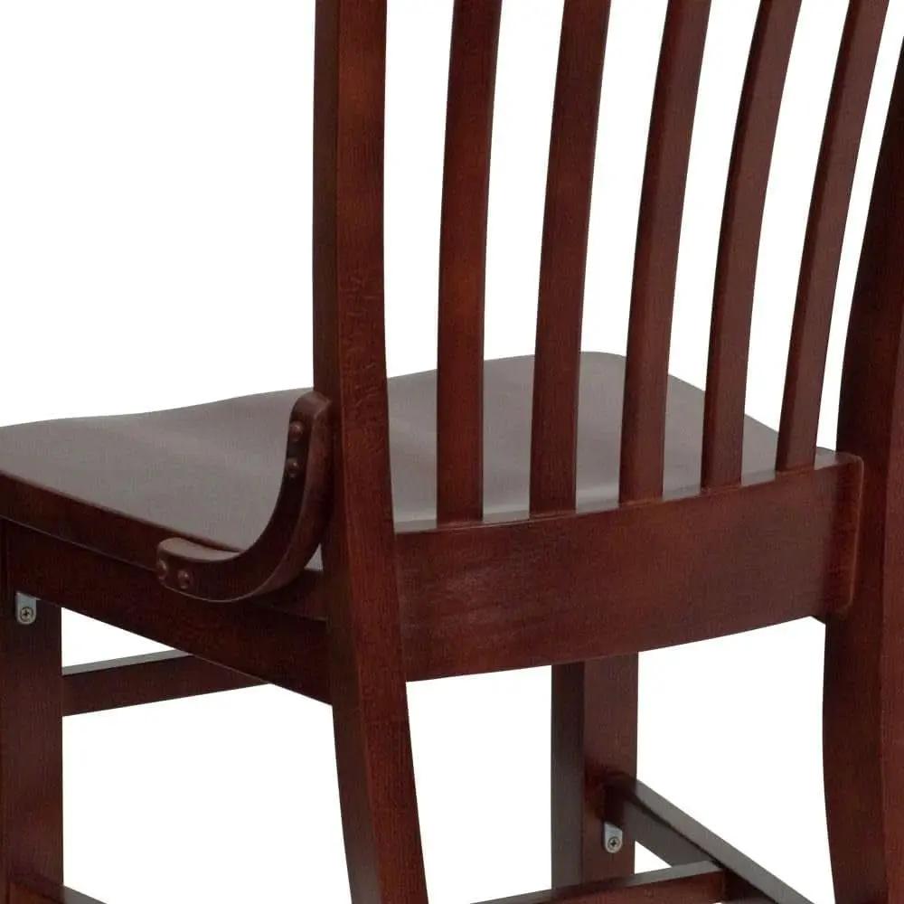 Hercules Mahogany Schoolhouse Dining Chair For Restaurants from PriceLows™