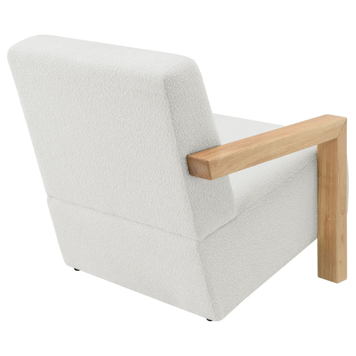 Fitzroy Boucle Upholstered Accent Arm Chair | 29.75 x 35.75 x 29.75 in | Boucle & Wood | Ivory