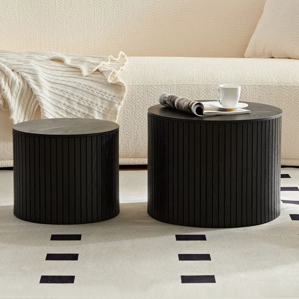 Handcrafted Nested Table Set, 2 Pieces | 2-Piece Set | Dining Room Furniture | Dining Room
