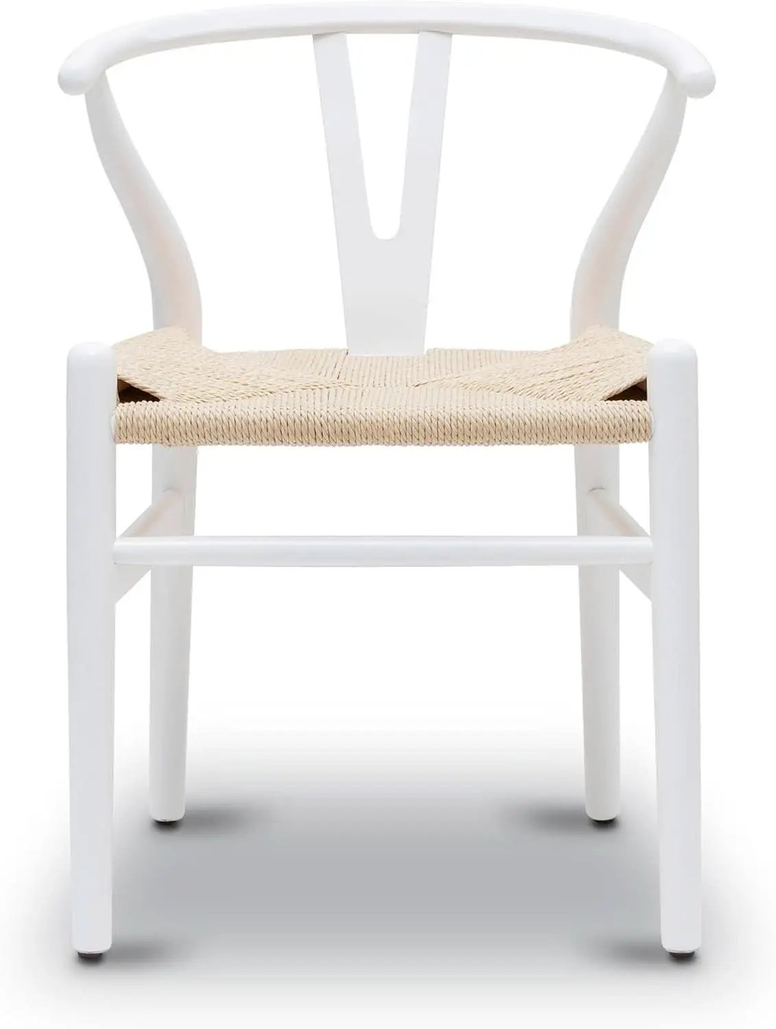 Mid Century White Weave Dining Chair For Dining Room from PriceLows™