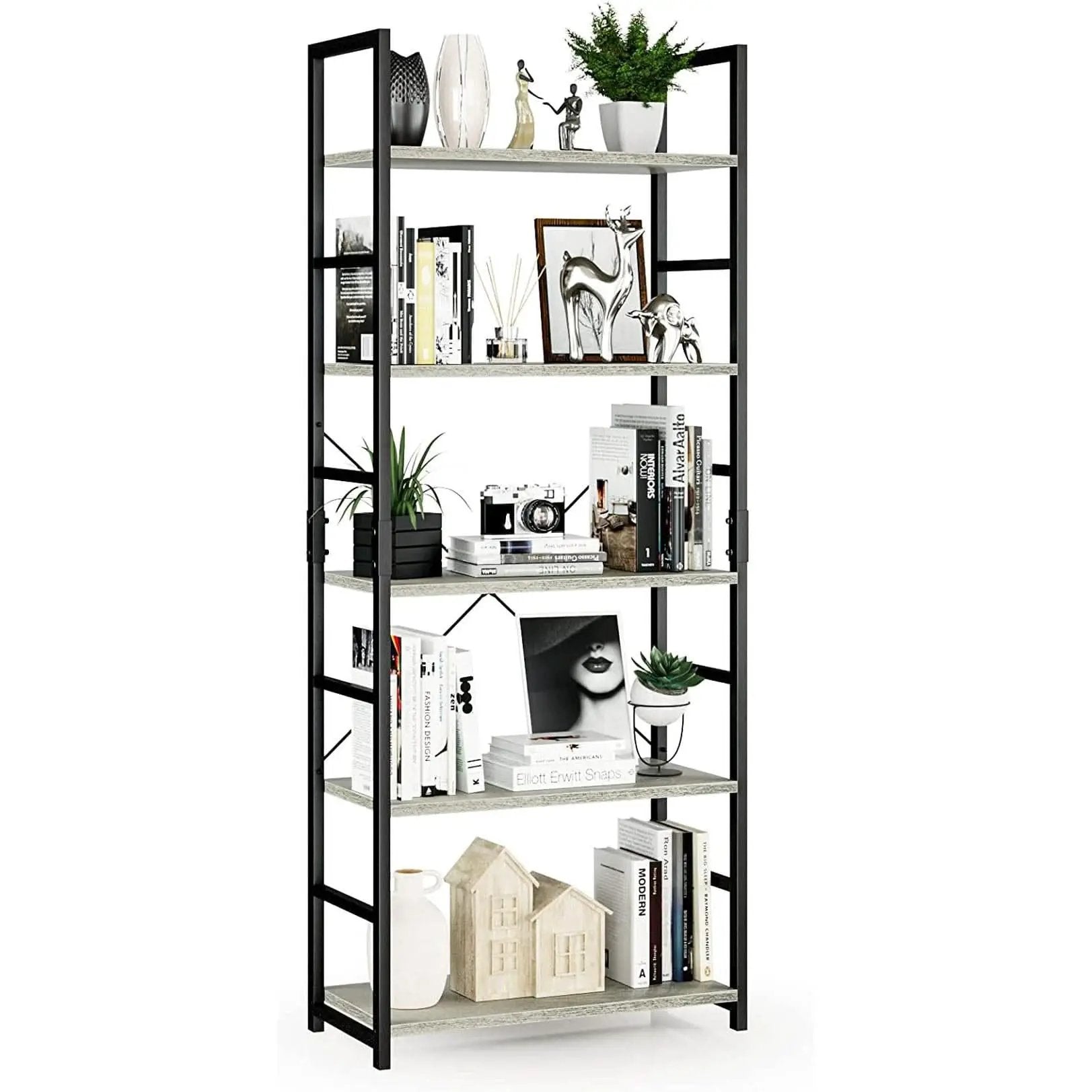 5-Tier Bookshelf for Home Office Scratch-Resistant from PriceLows™