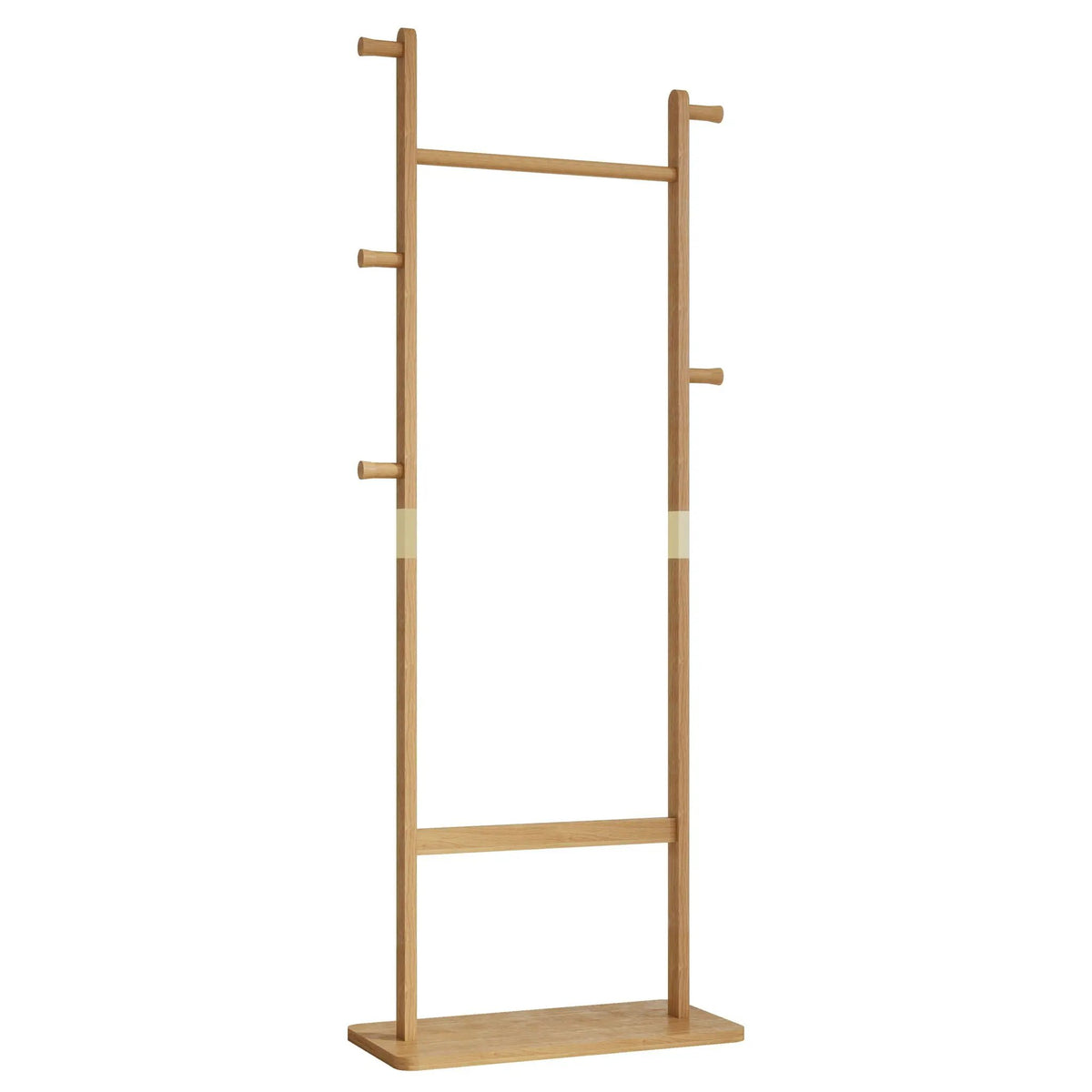 Solid Wood Hat Rack | Freestanding Coat Rack | Rubber Wood | 71 Inch Height