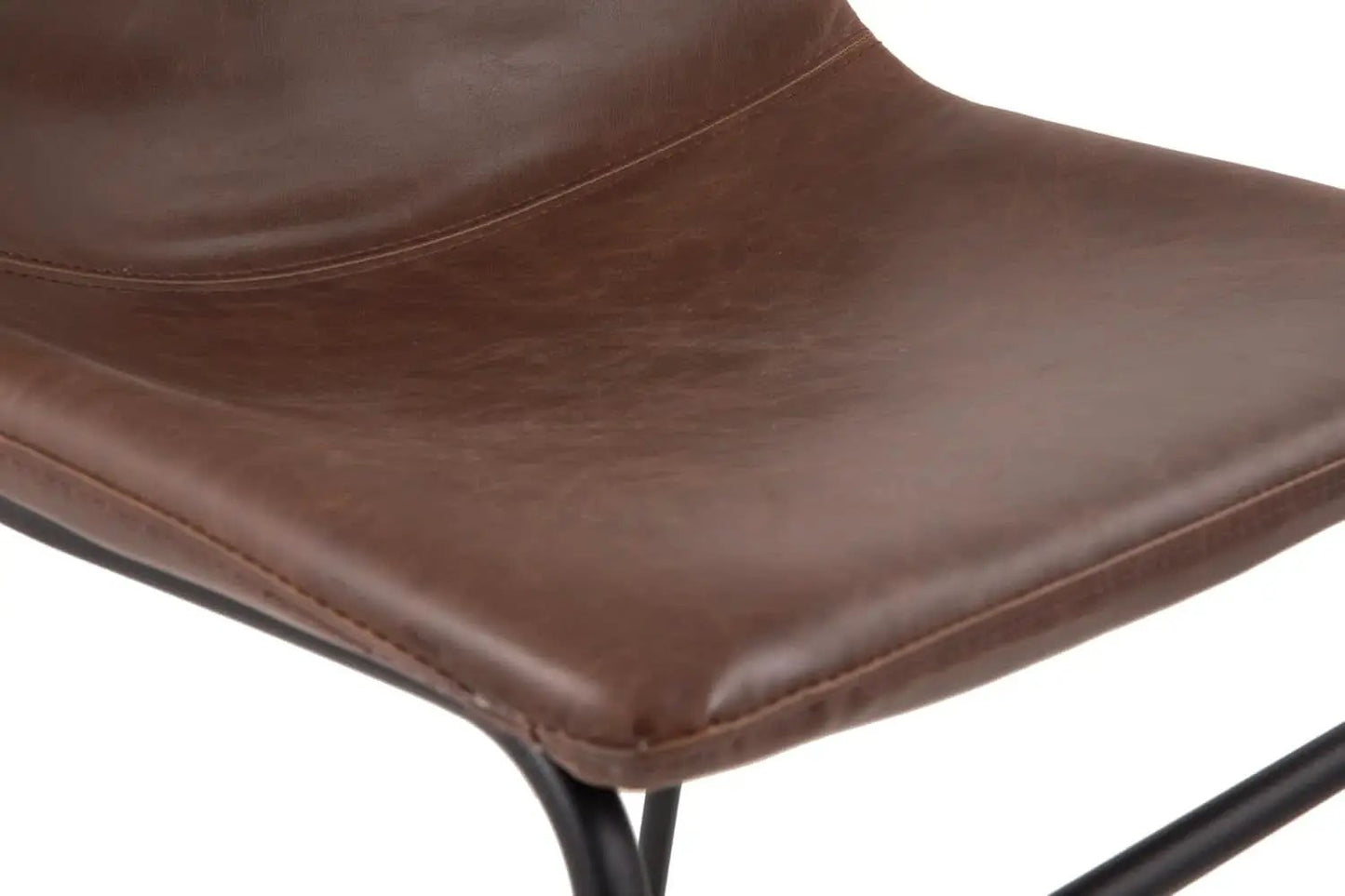 Mid Century Centiar 18.75 Inch Dining Bucket Chairs Set Of 2 Black And Brown from PriceLows™