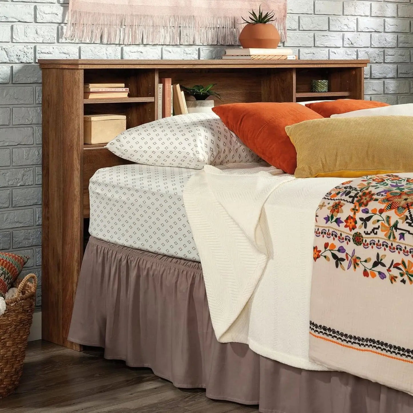 Stylish Full Queen Headboard with Spacious Storage Solution from PriceLows™