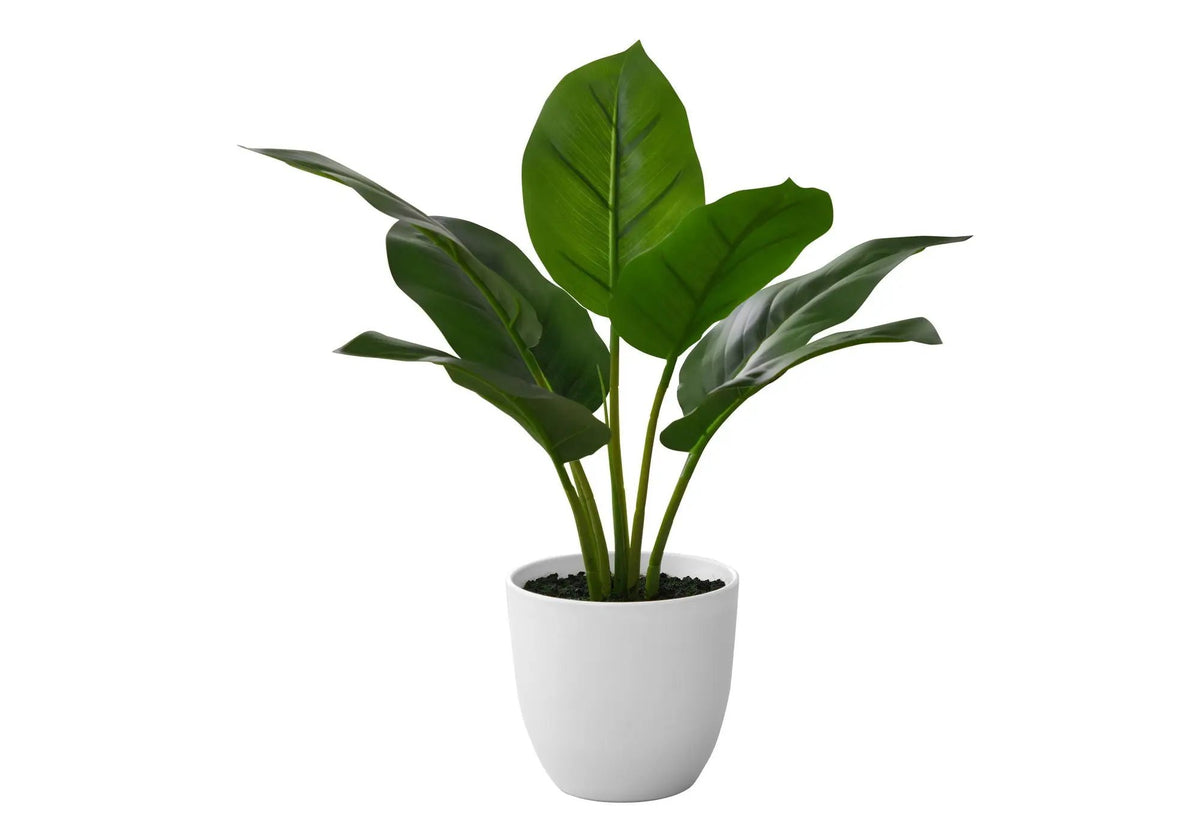17 Inch Artificial Aureum Plant | Real Touch Leaves | Indoor Faux Plant | Potted