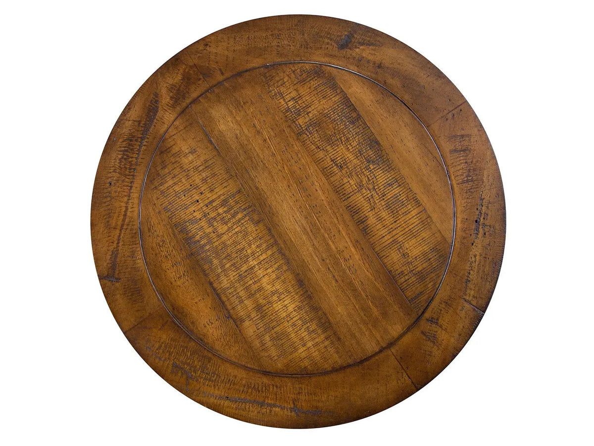 Bay Creek Round Accent End Table | Toasted Nutmeg | Pine Veneer And Solids | 18 Inch Diameter