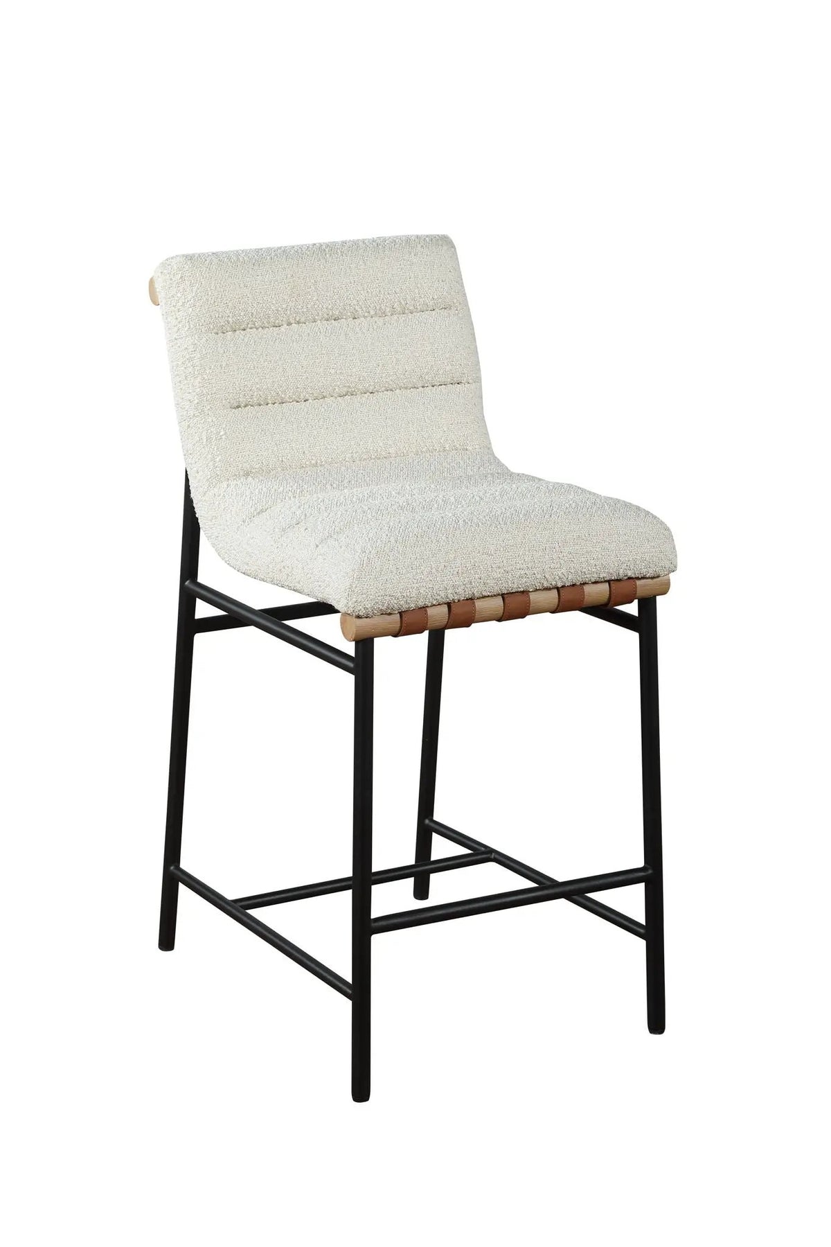 Lahni Boucle Counter Height Chair | 17 Inch Seat Width | Fabric Upholstery | Modern Design