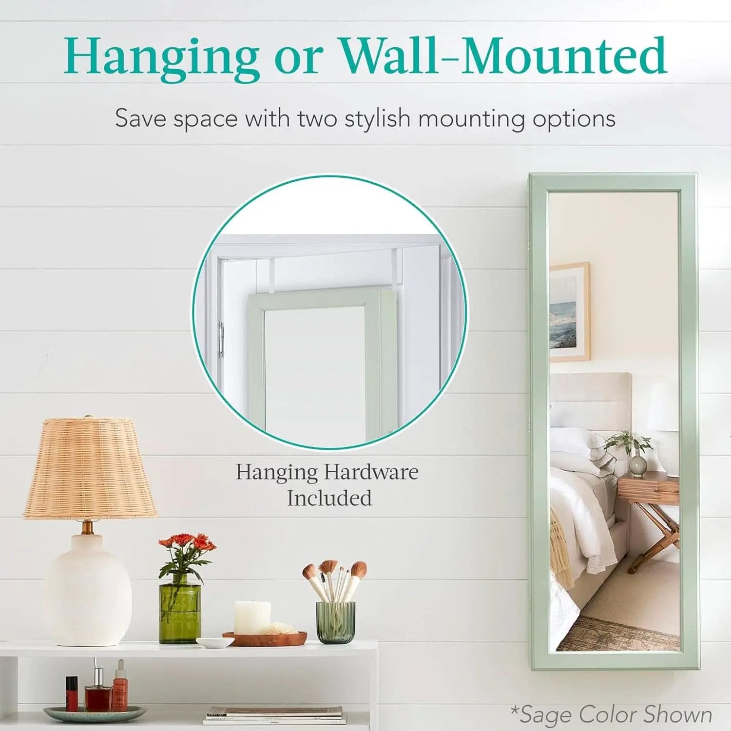 White Led Mirror Jewelry Cabinet With Lock And Drawers from PriceLows™