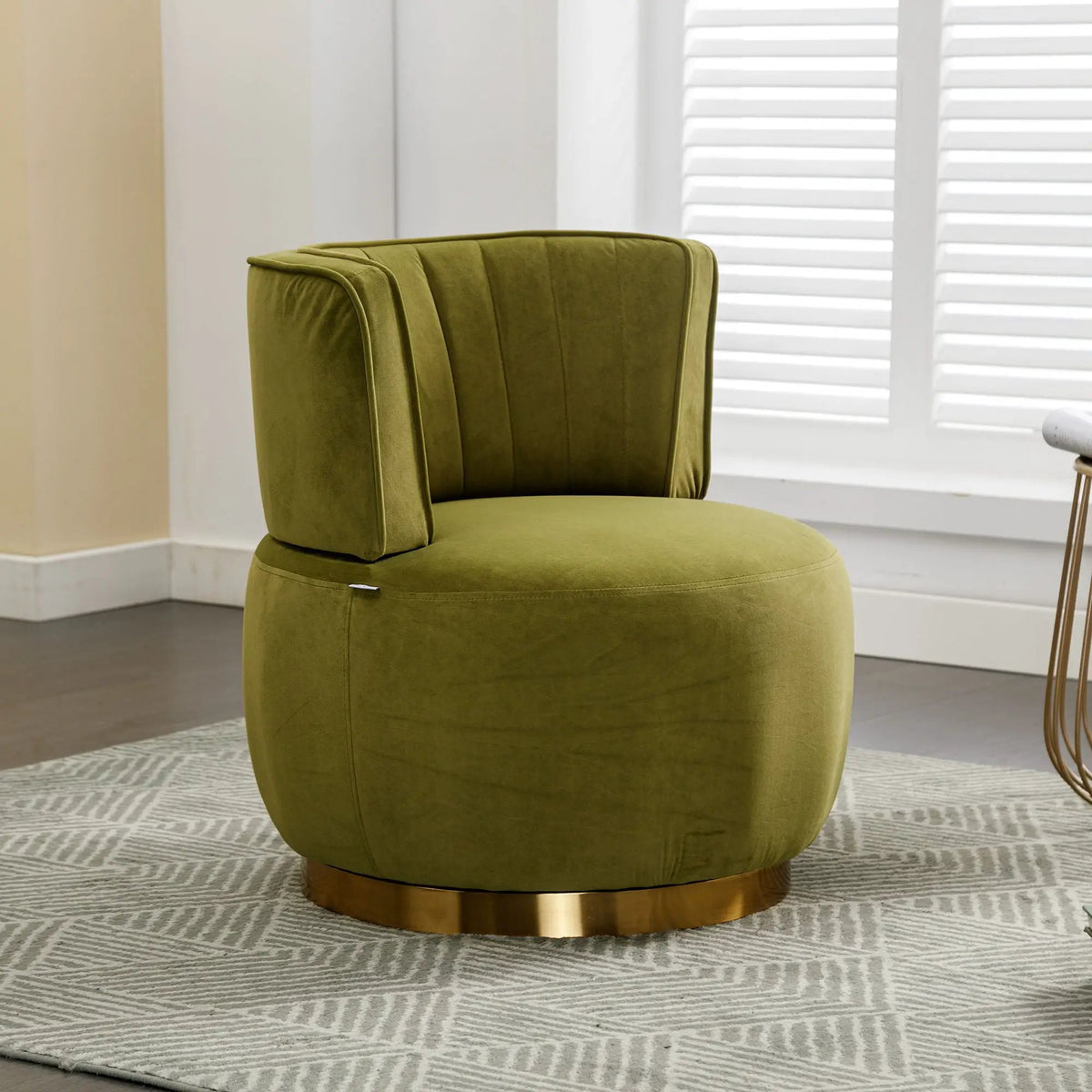 360 Degree Swivel Barrel Chair | Cuddle Accent Sofa Chair | Super Soft Fabric | Wrap-Around Barrel Back