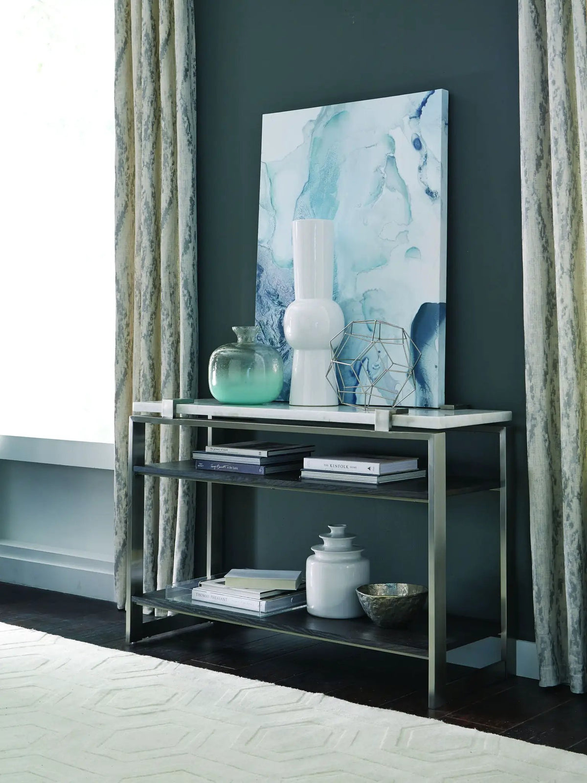 Paradox Rectangular End Table | 26 Inch Length | Modern Lifestyle Design | 24 Inch Height