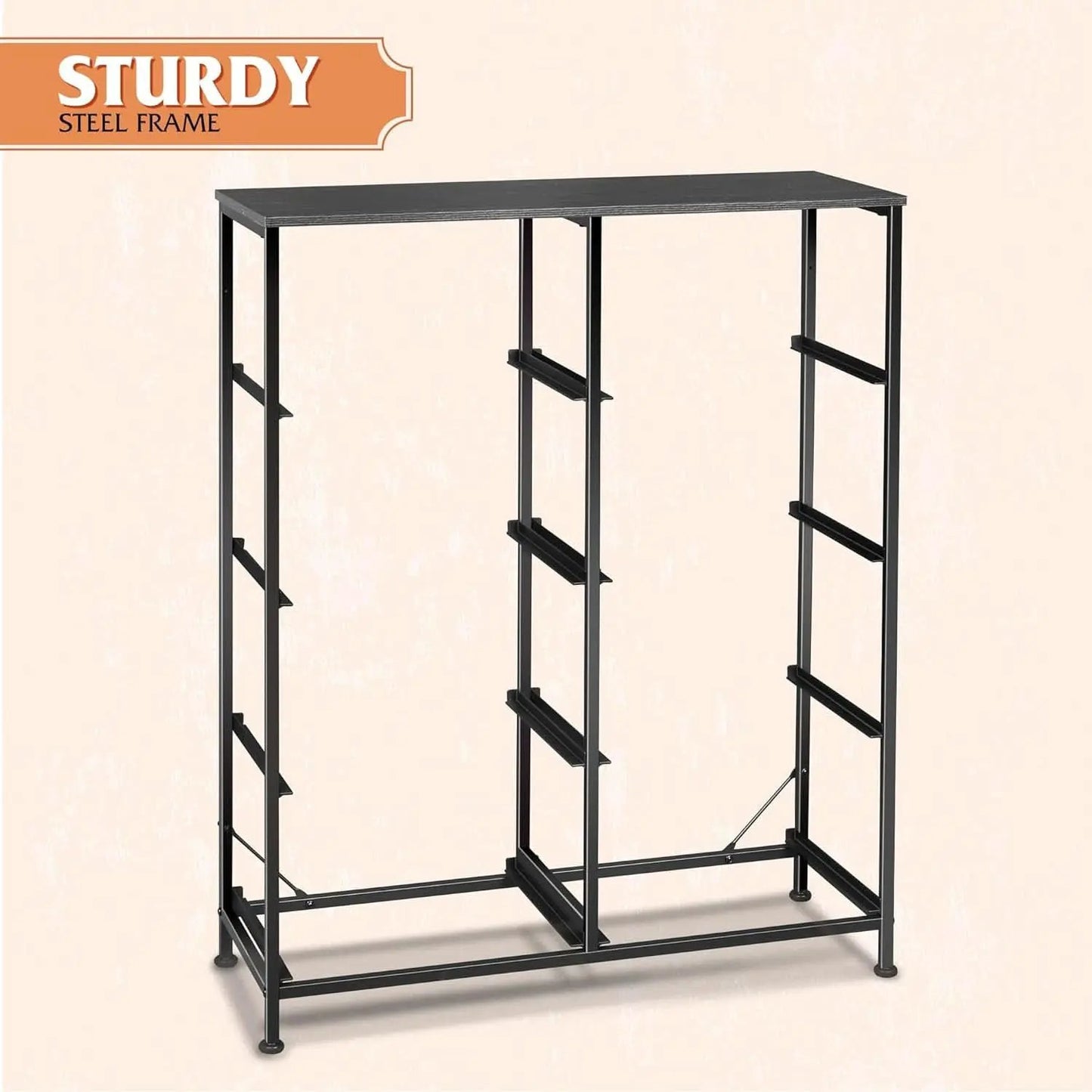Tall Fabric Dresser With 8 Drawers In Charcoal Black Wood Grain from PriceLows™
