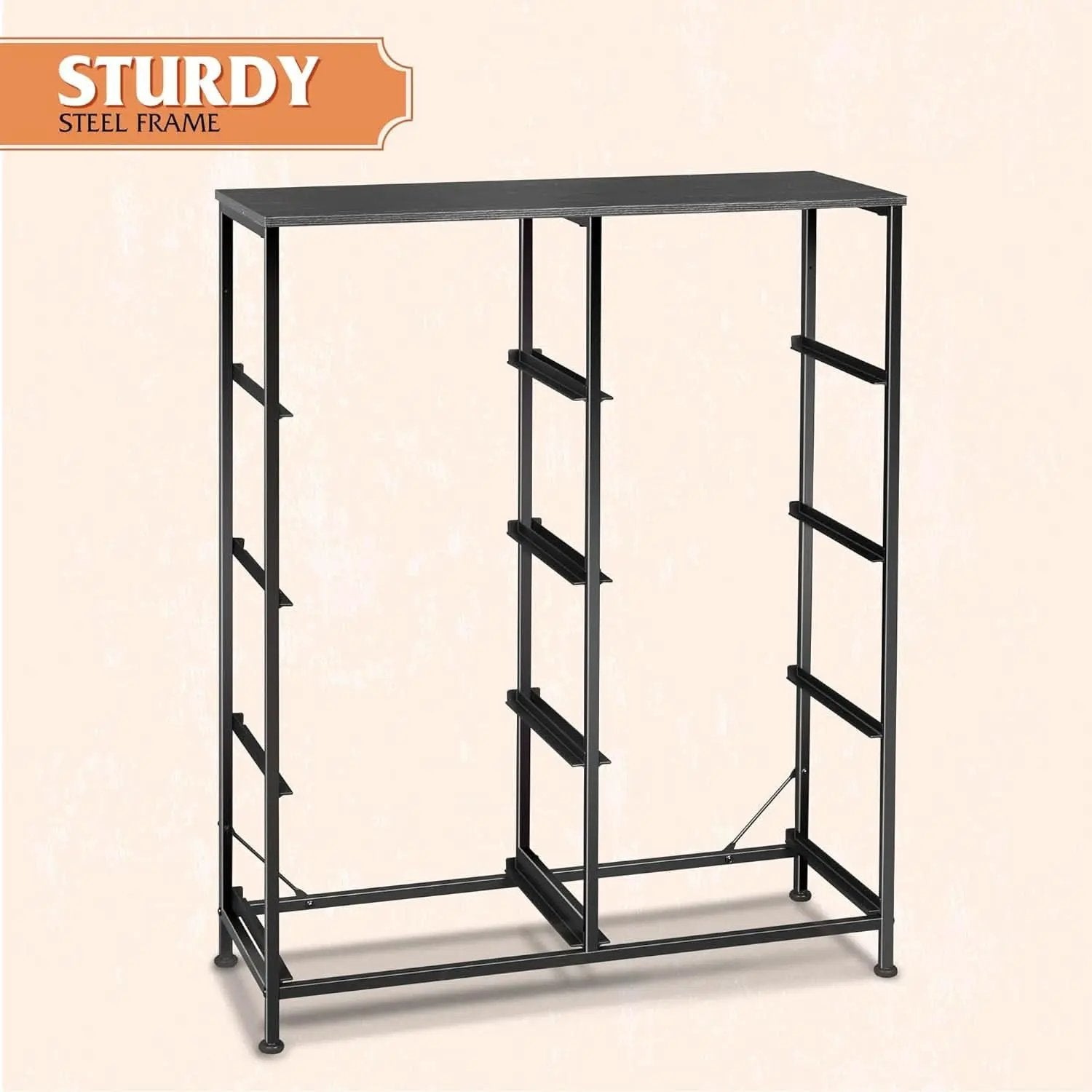 Tall Fabric Dresser With 8 Drawers In Charcoal Black Wood Grain from PriceLows™