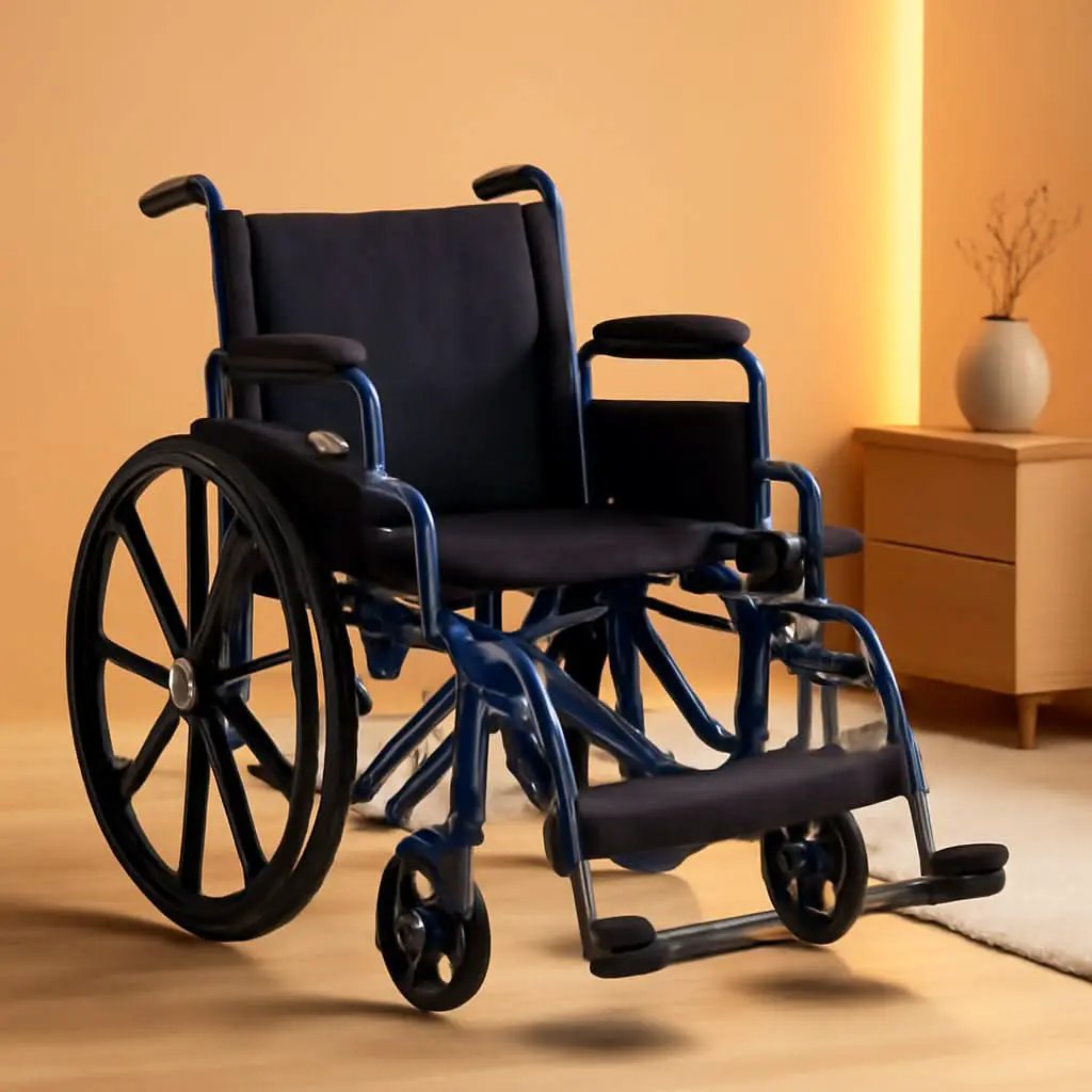 Blue Streak Folding Wheelchair With Flip Back Desk Arms 20 Inch Seat from PriceLows™