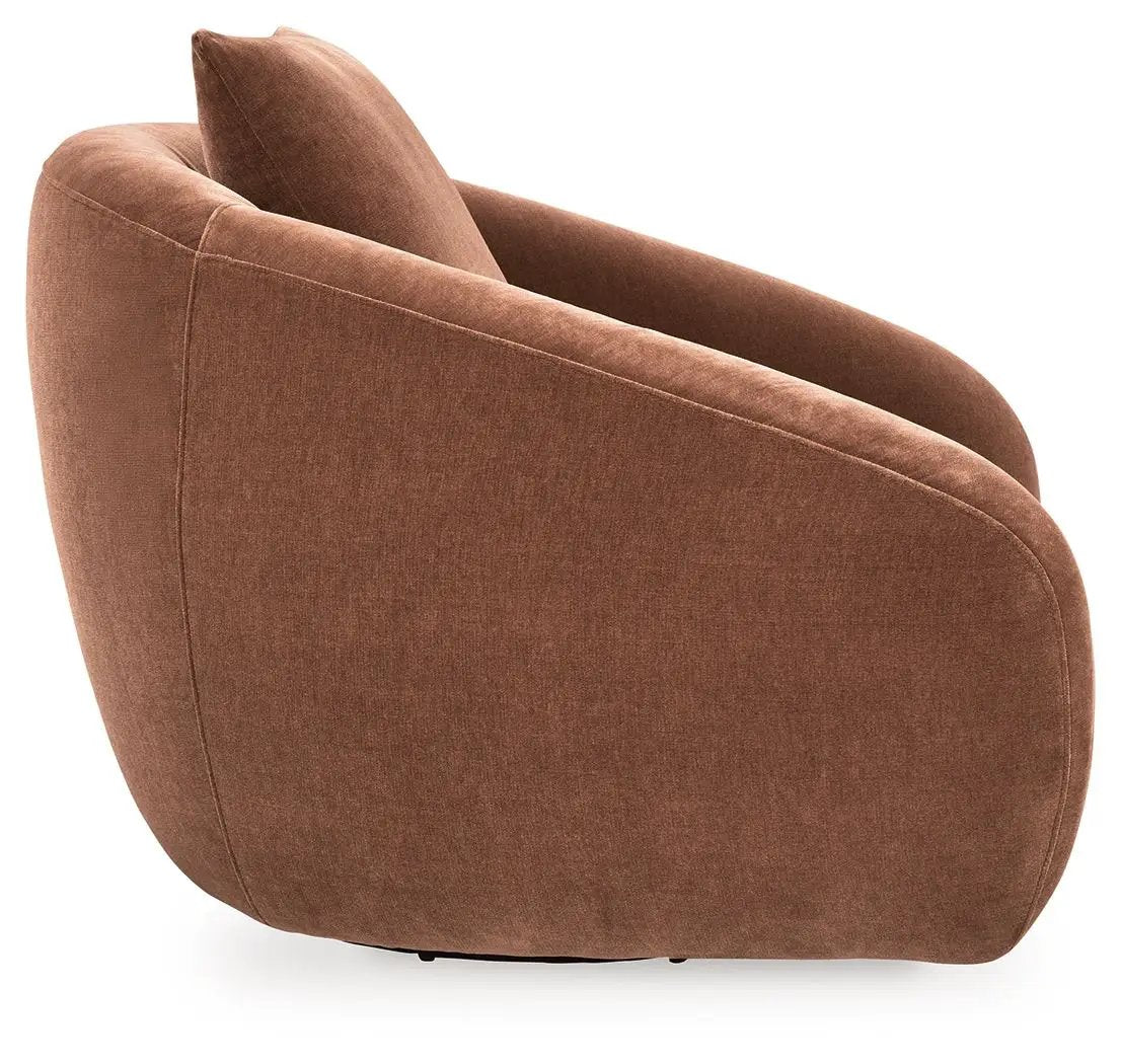 Yahya Swivel Accent Chair | Soft Velvet Upholstery | Reading Nook Seating | 39.5 Inch Length