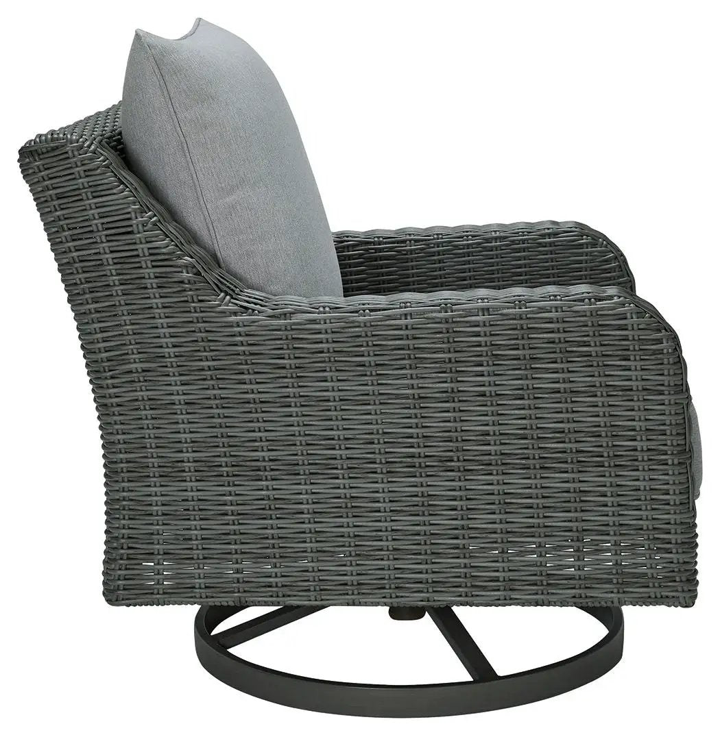 Elite Park Swivel Lounge Chair | Cushion Included | Gray | 24.5 Inch Arm Height