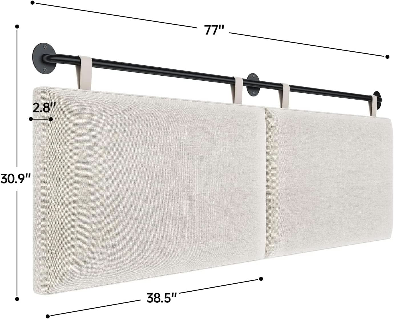 Adjustable Wall Mounted King Size Headboard with Tufting from PriceLows™