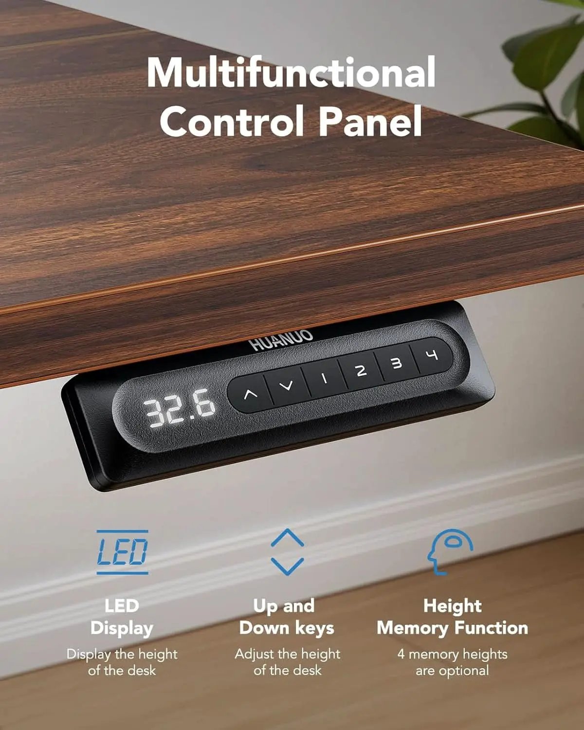 48 Inch Electric Standing Desk With Adjustable Height And Memory Settings from PriceLows™