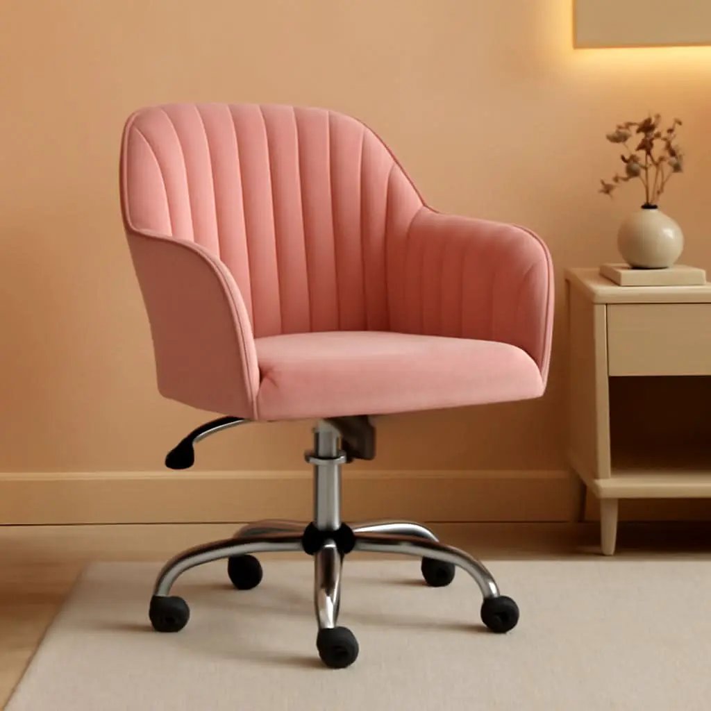 Pink Desk Chair With Adjustable Height For Home Office from PriceLows™