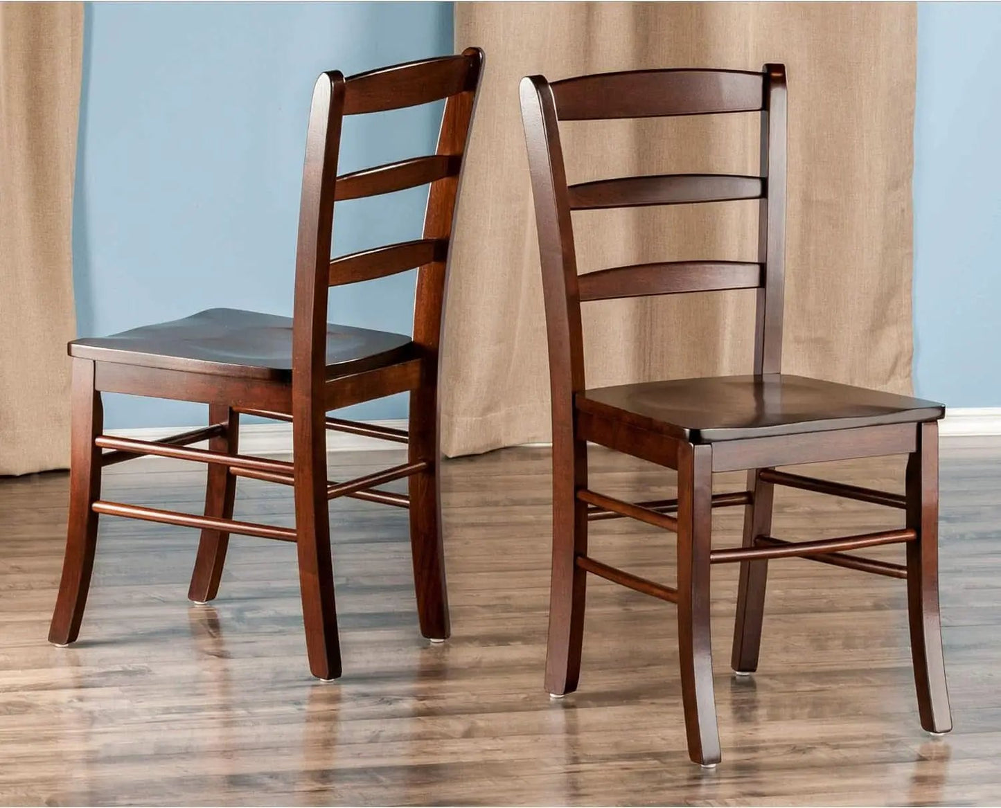 Walnut Ladder-Back Dining Chair Set for Dining Room from PriceLows™