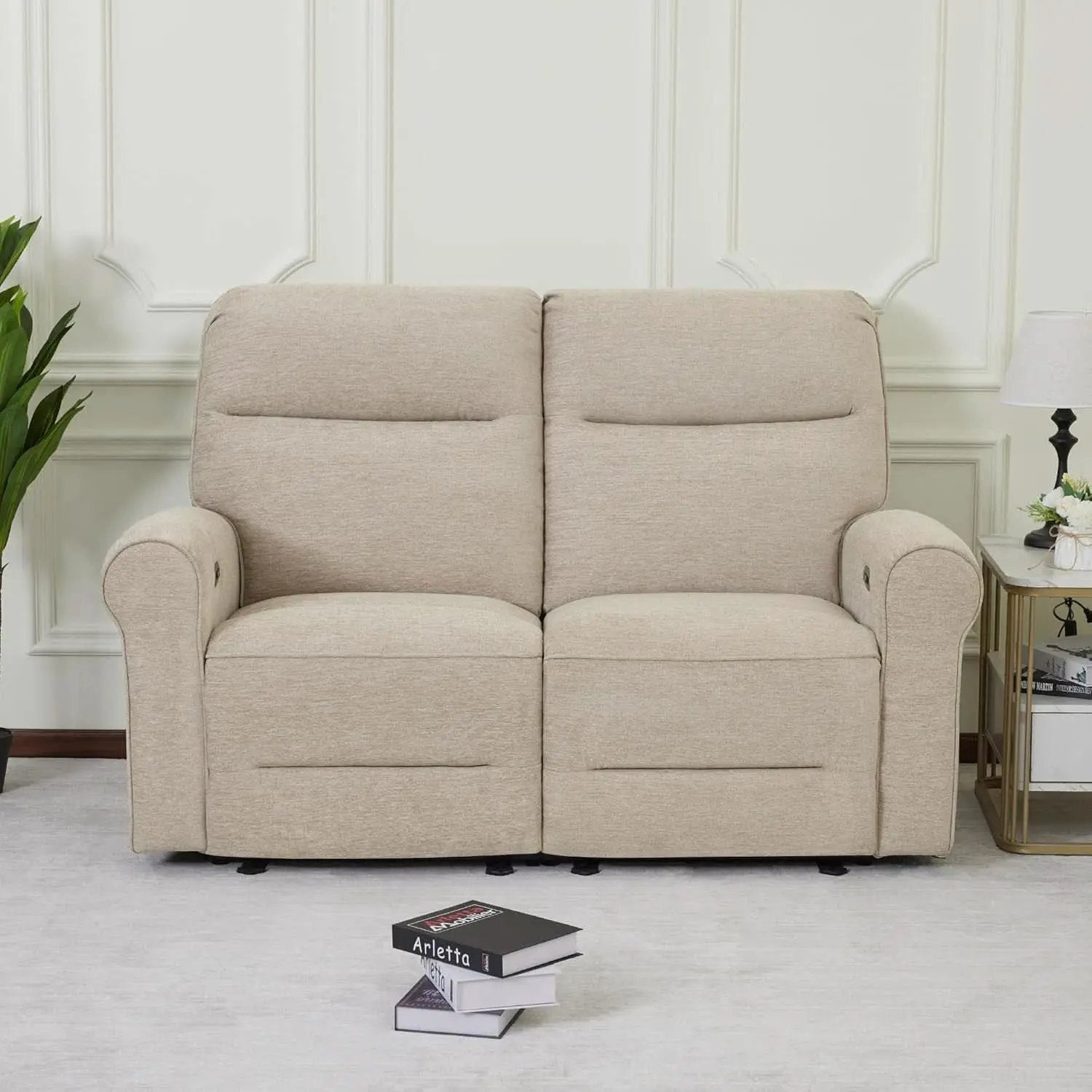 64.6 Inch Wall Hugging Auto Power Recline Loveseat from PriceLows™