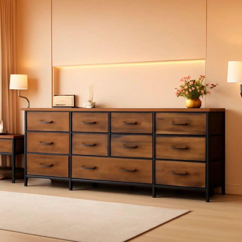70 Inch Dresser TV Entertainment Center With Drawers from PriceLows™