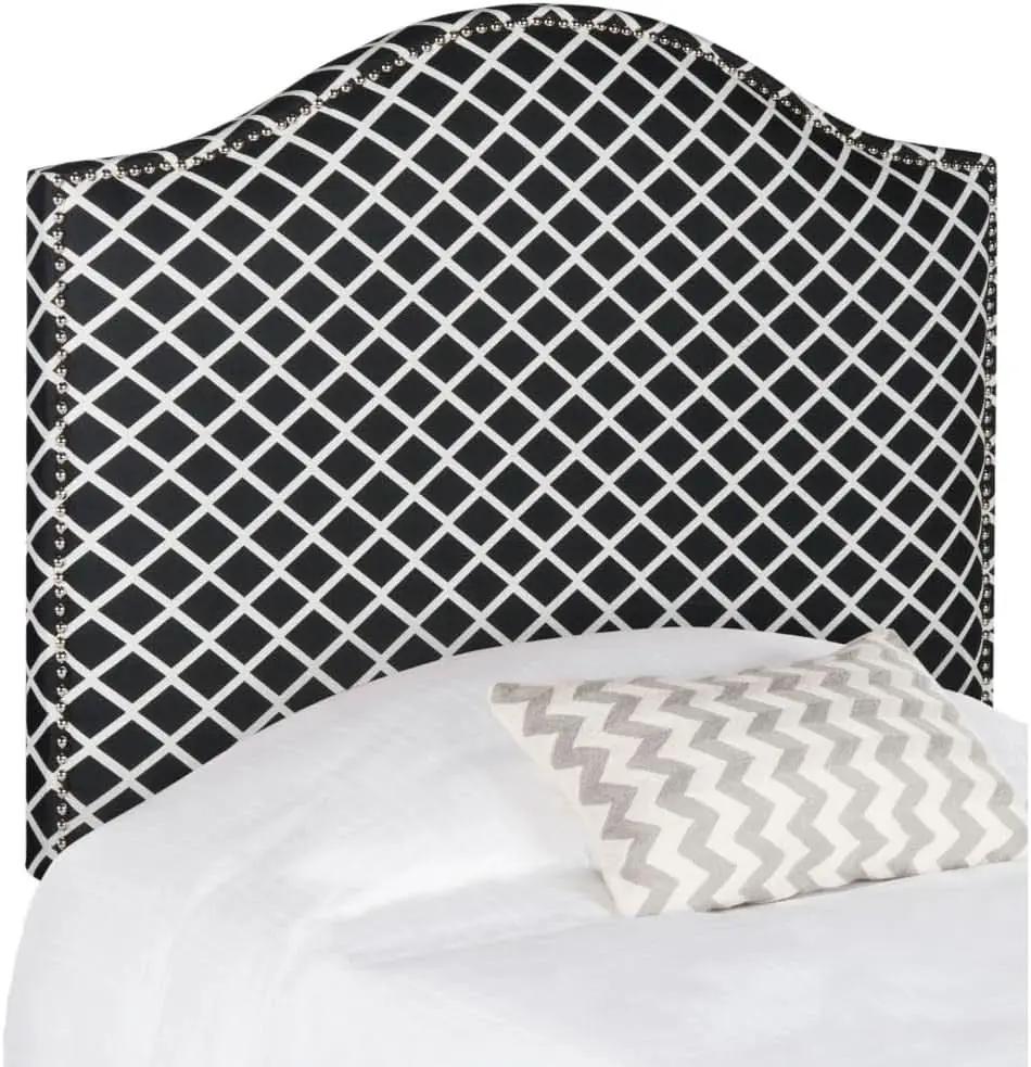 Stylish Black and White Lattice Headboard for Bedrooms from PriceLows™