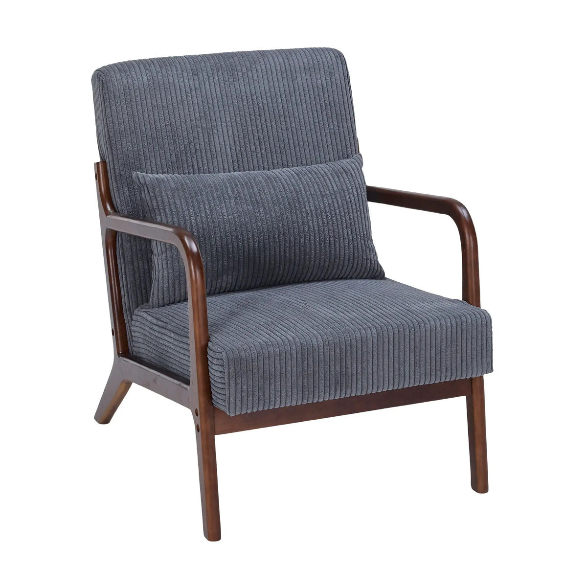 Accent Chair With Pillow | Solid Rubberwood Frame | Ergonomic Support | Versatile Design