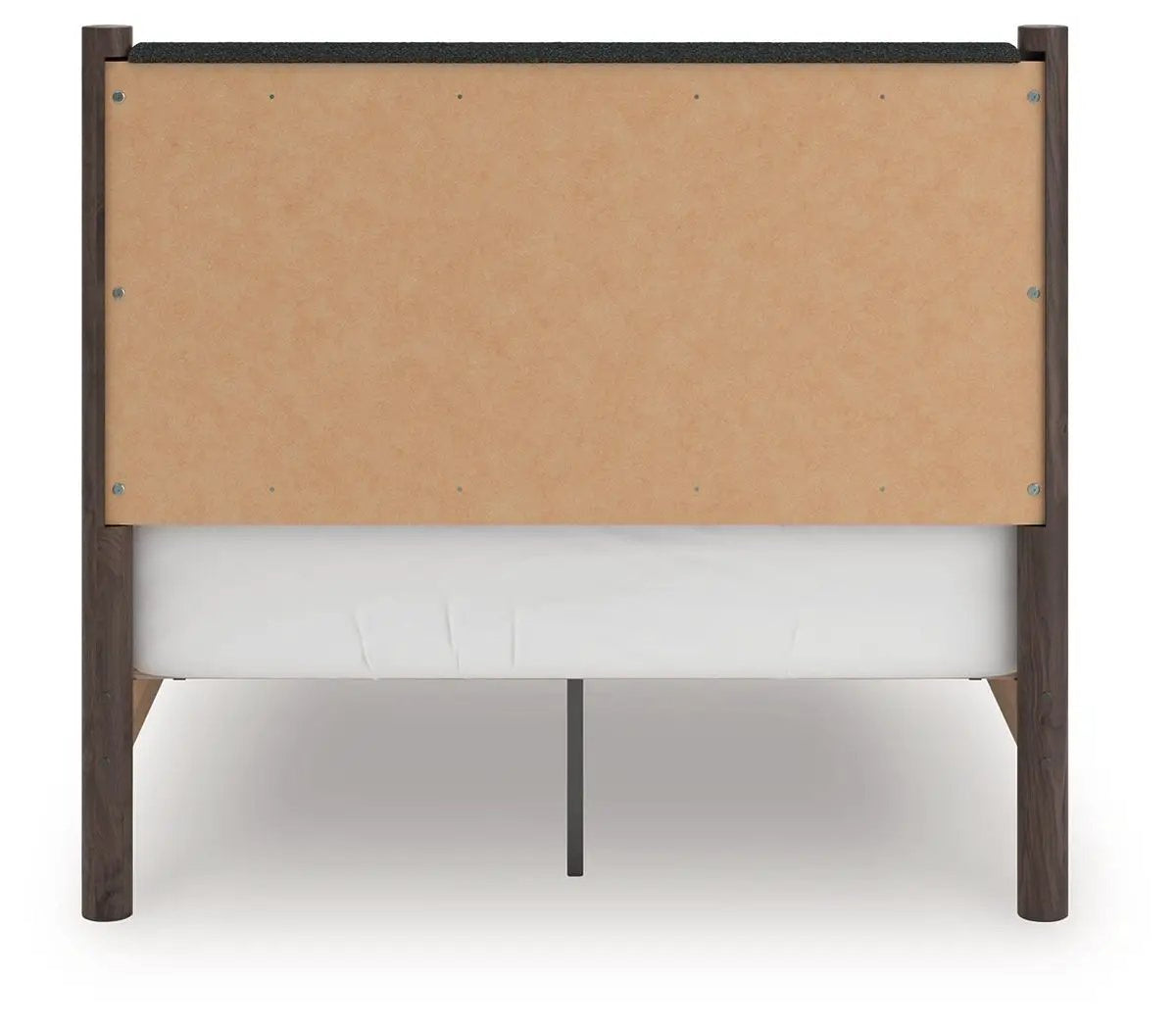 Pamytta Upholstered Panel Platform Bed | Retro Boho Style | Textured Headboard | 80 Inch Width