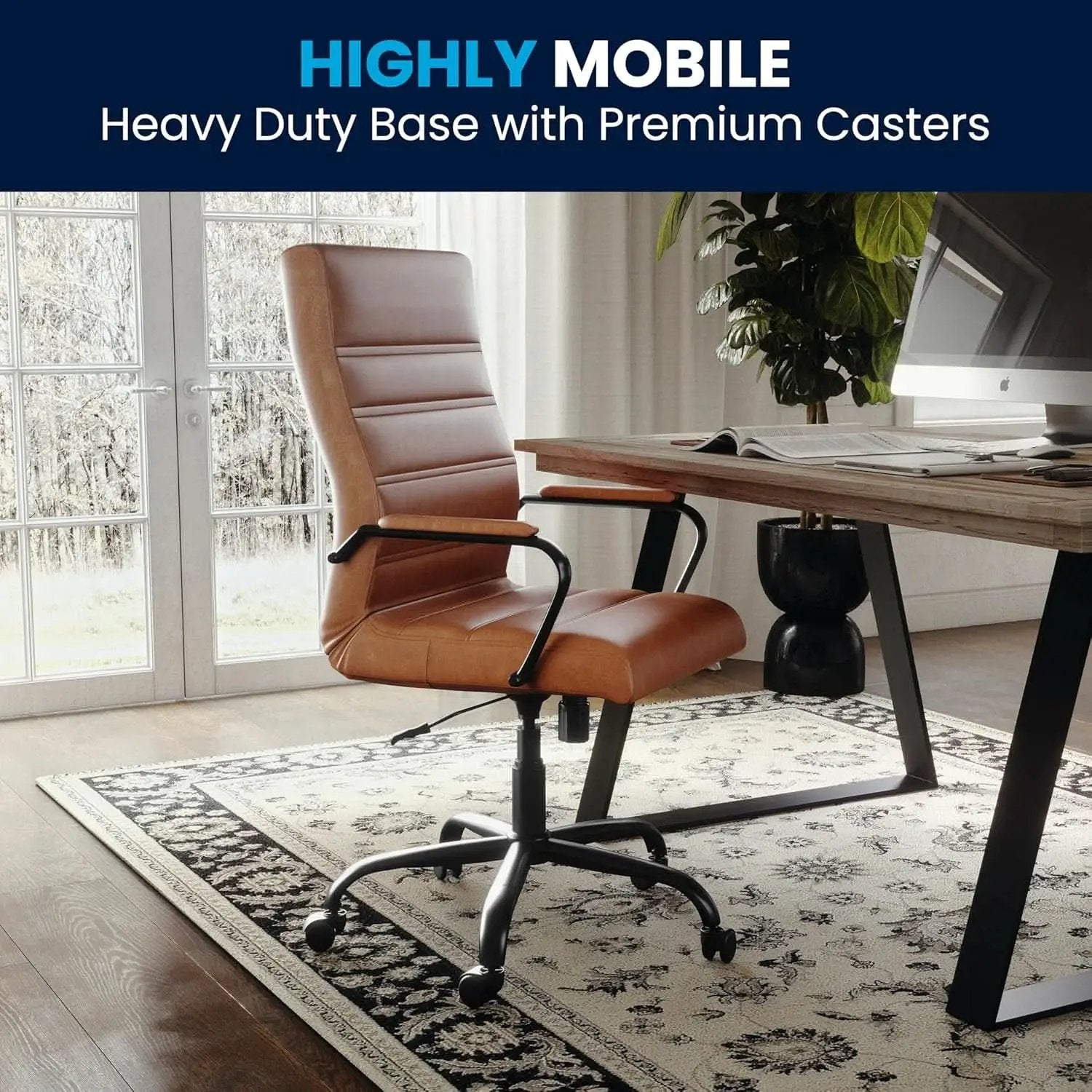 Whitney High Back Leathersoft Desk Chair Adjustable Height from PriceLows™