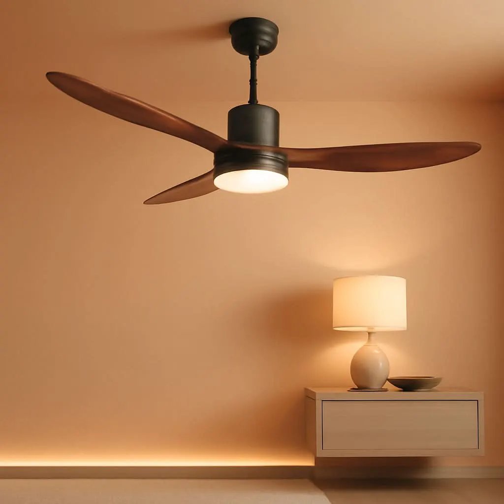 52 Inch Ceiling Fan With Lights Remote Control Matte Black from PriceLows™